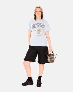 GANNI A/S Basic Cotton Jersey Animals Relaxed T-shirt< T-Shirts & Hauts