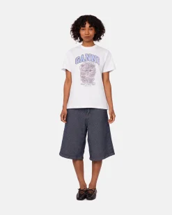 GANNI A/S Basic Jersey Kitty Margot Relaxed T-shirt< T-Shirts & Hauts