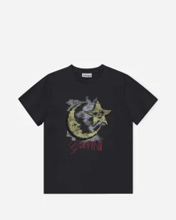 GANNI A/S Basic Jersey Moonlight Relaxed T-shirt< T-Shirts & Hauts