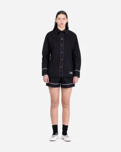 GANNI A/S Cotton Poplin Elasticated Shorts< Shorts