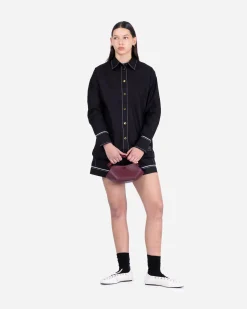 GANNI A/S Cotton Poplin Raglan Shirt< Chemises