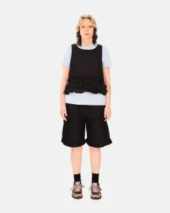GANNI A/S Duchesse Nylon Open Back Frill Top< T-Shirts & Hauts