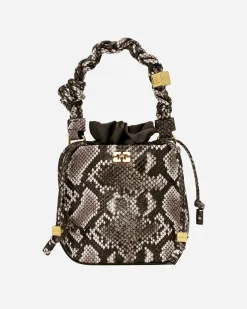 GANNI A/S Ganni Bou Bucket Mini Snake< Sacs Et Sacoches