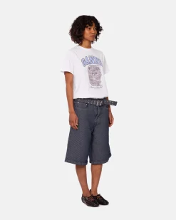 GANNI A/S Heavy Twill Denim Shorts< Shorts