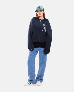 SASU DOVER STREET MARKET PARIS (ERL) Hoodie zippé oversize Varsity< Sweats À Capuche & Sweats
