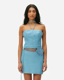 Second Female ApS (Oval Square) Kicky Leather Top< T-Shirts & Hauts