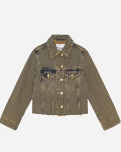GANNI A/S Overdyed Heavy Denim Jacket< Vestes Et Manteaux