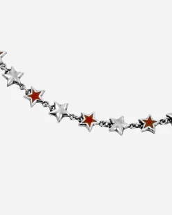 The Future AS - TwoJeys Red Enameled Stars Necklace< Bijoux